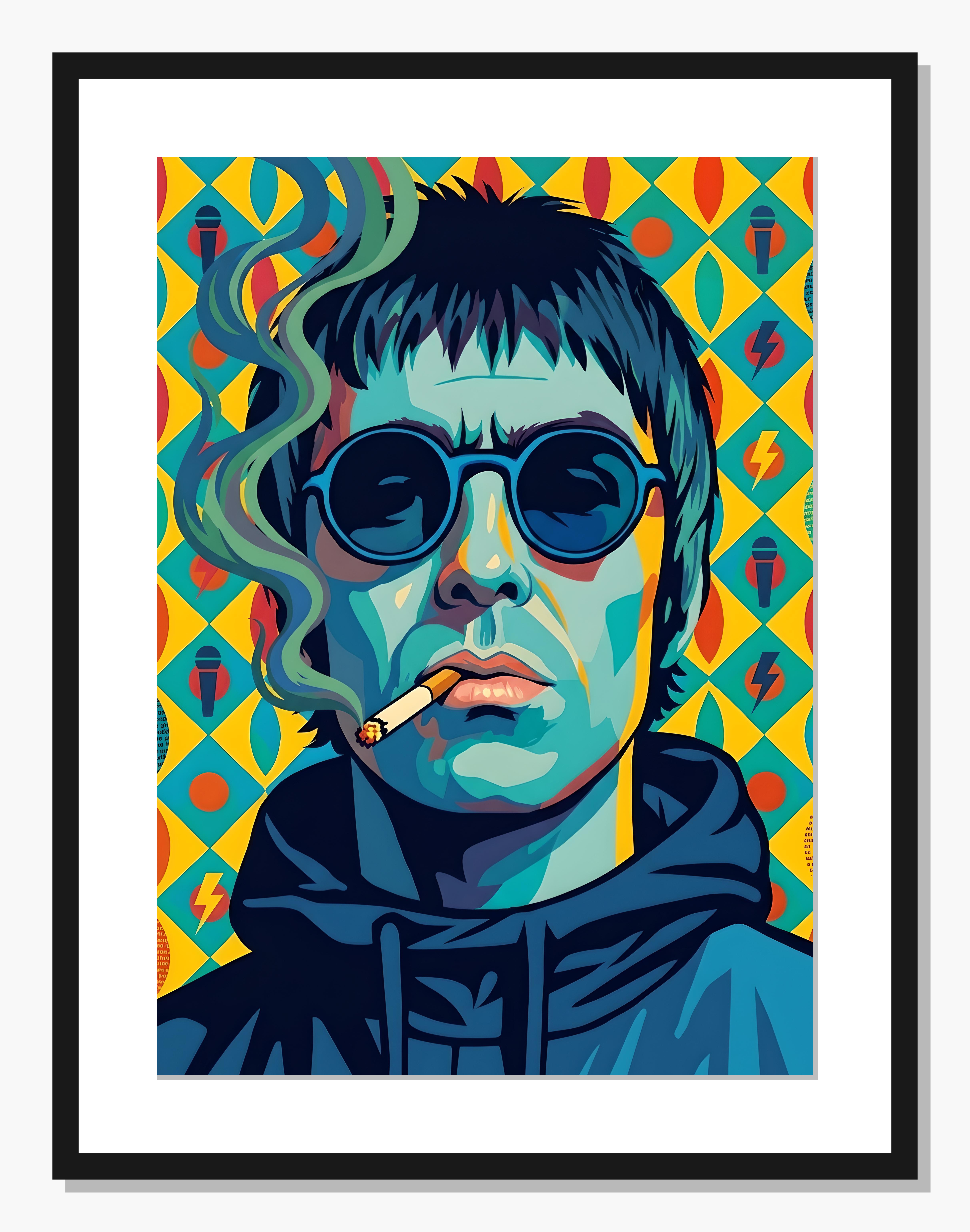 blue Icons wall art: Liam Gallagher