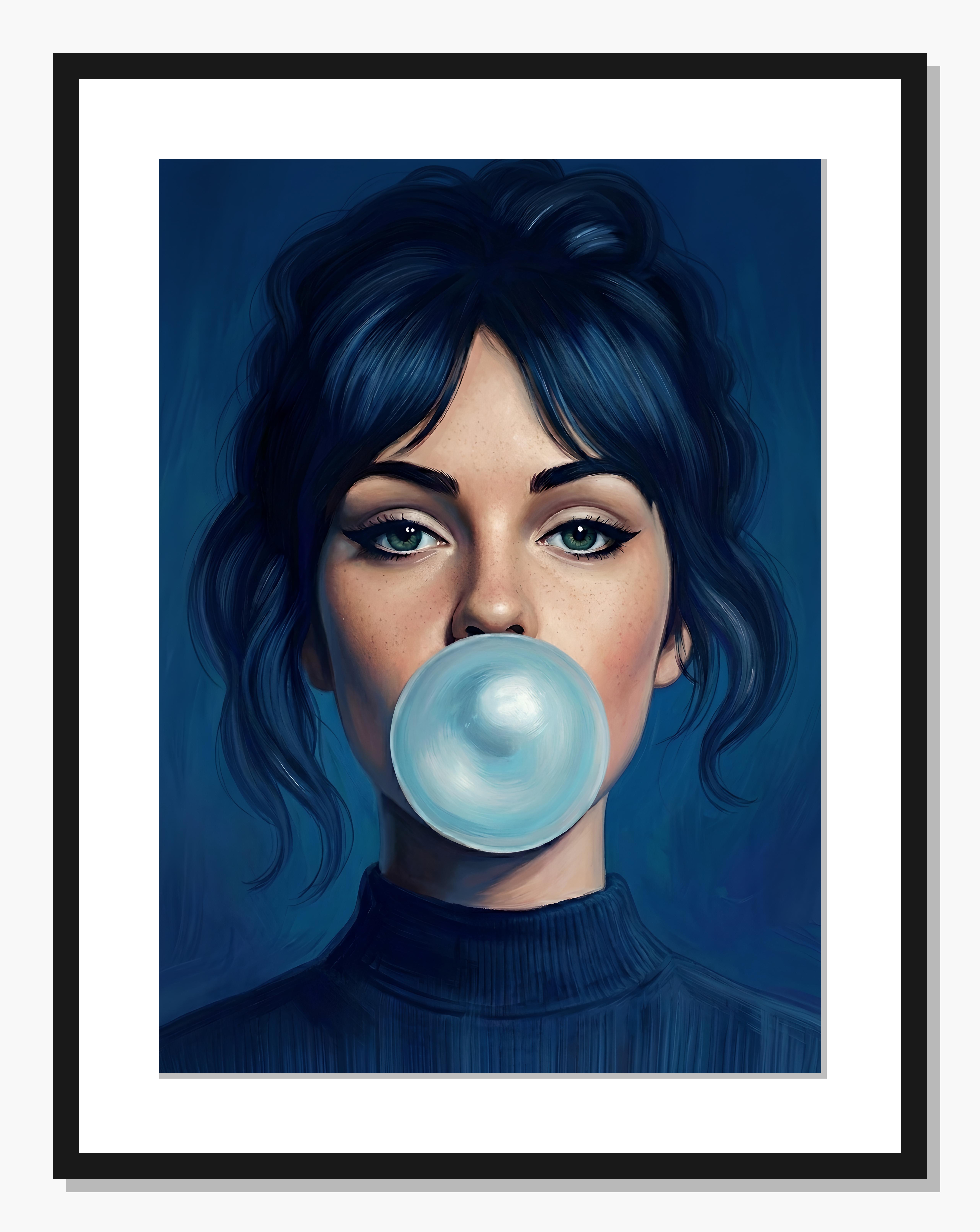  Abstract wall art: Bubble Up Blues