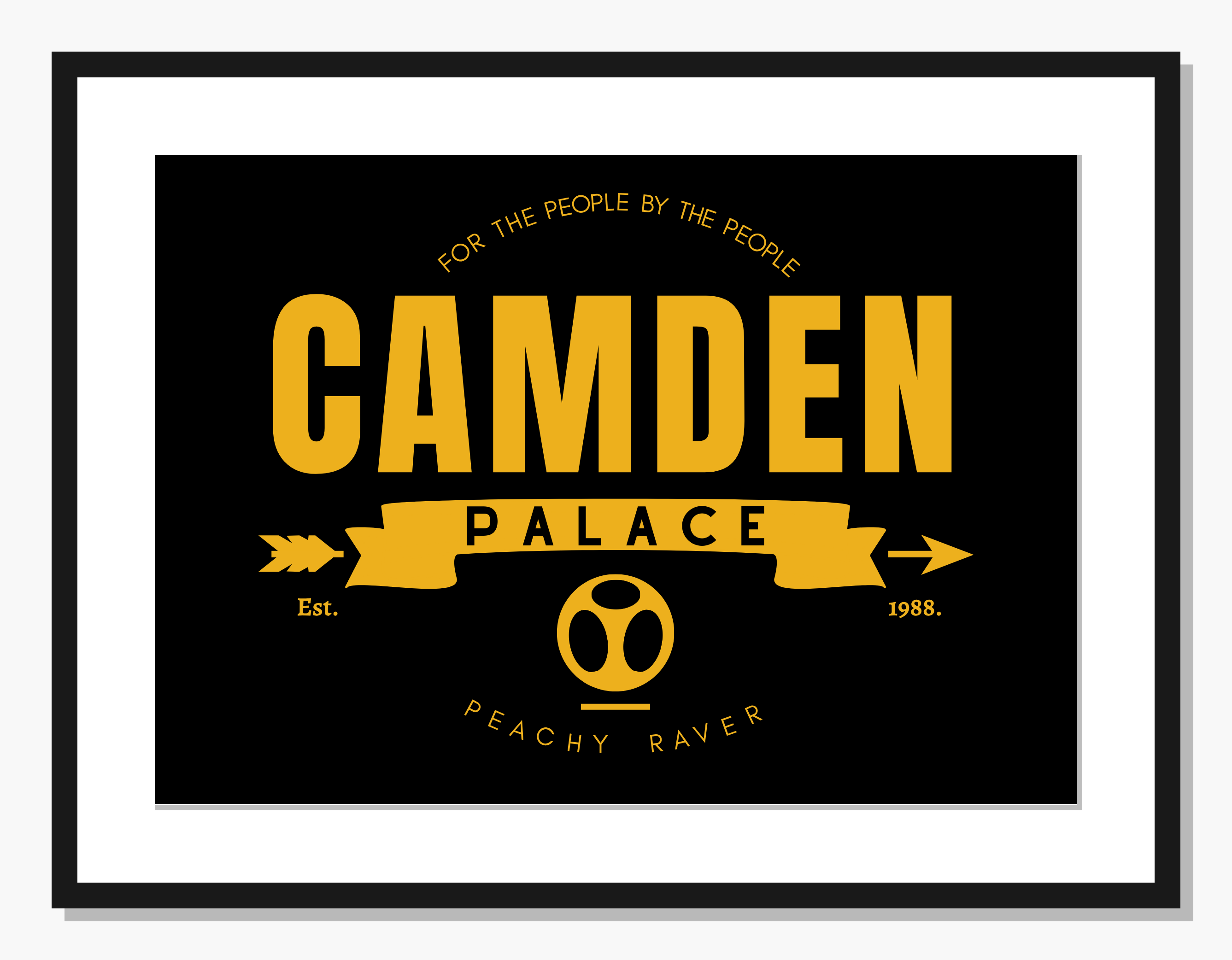 yellow Places wall art: Camden Palace