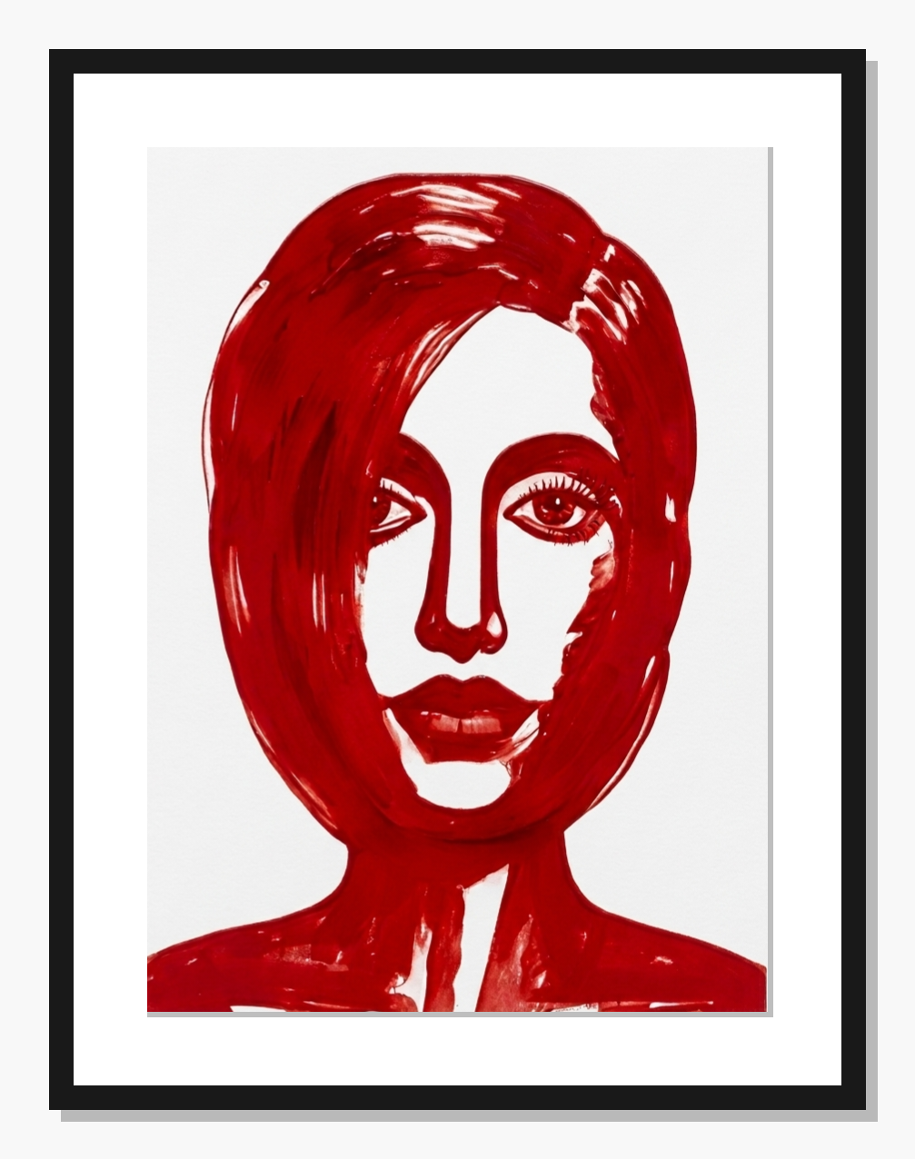 red Abstract wall art: Crimson Gaze