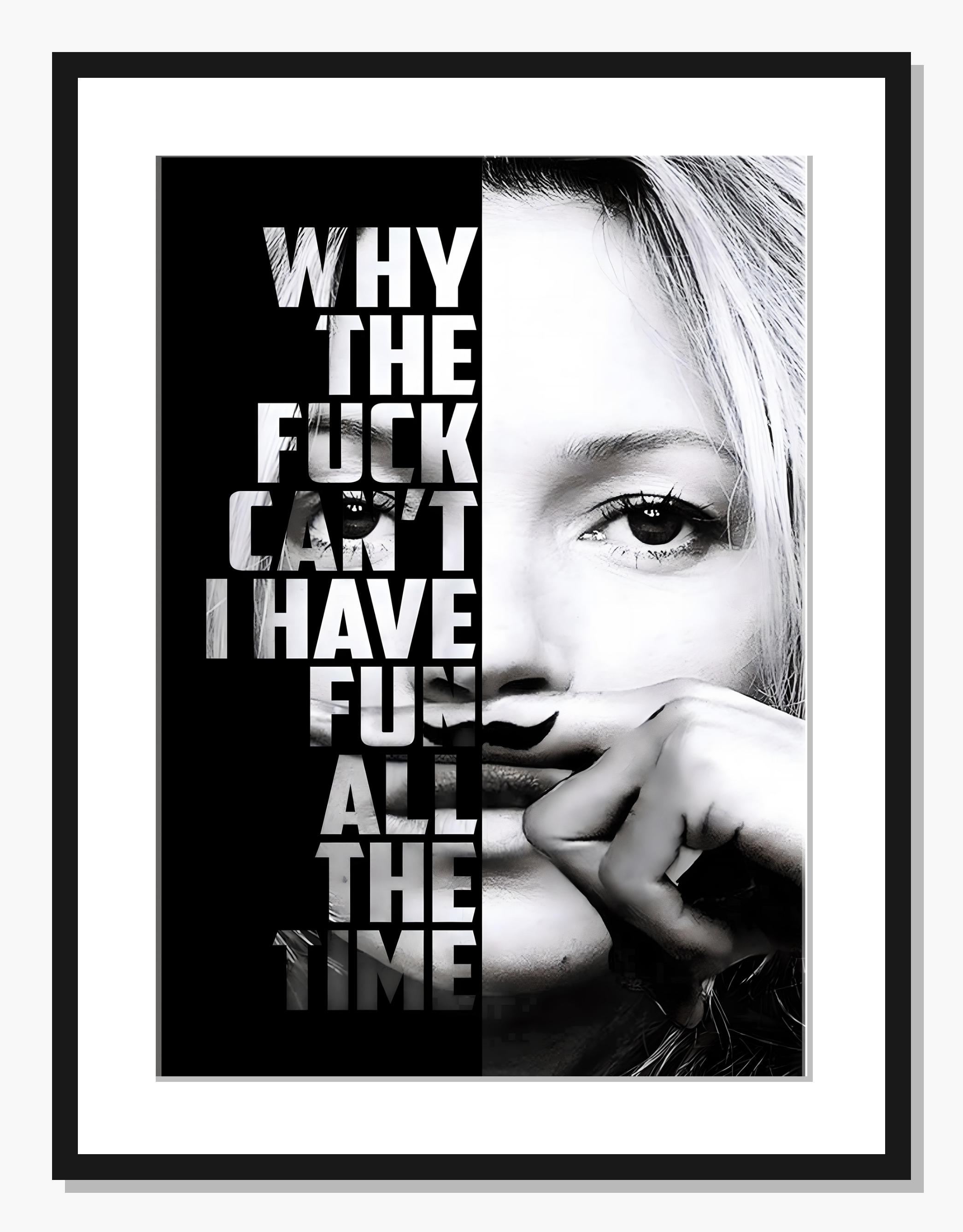 black Photography wall art: Fun-damental Kate