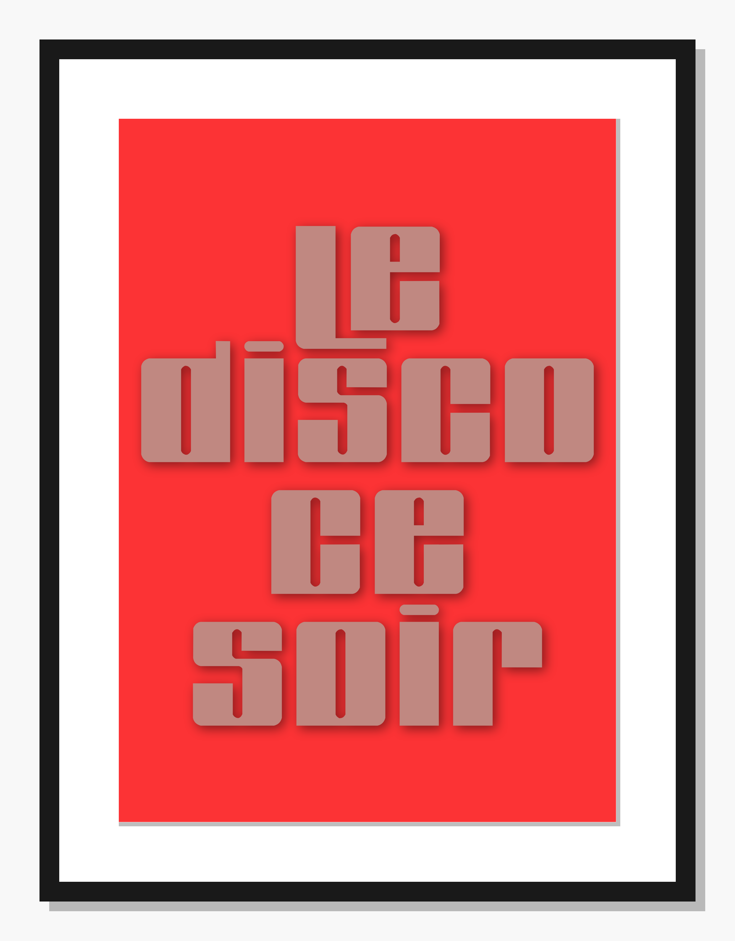 red Retro wall art: Groovy Tonight