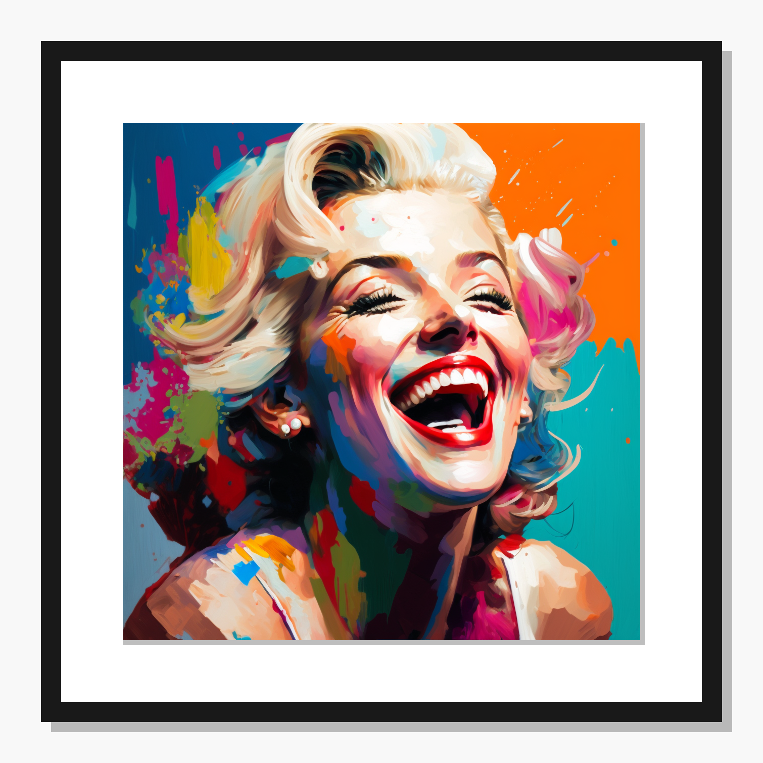 orange ICON wall art: Marilyn
