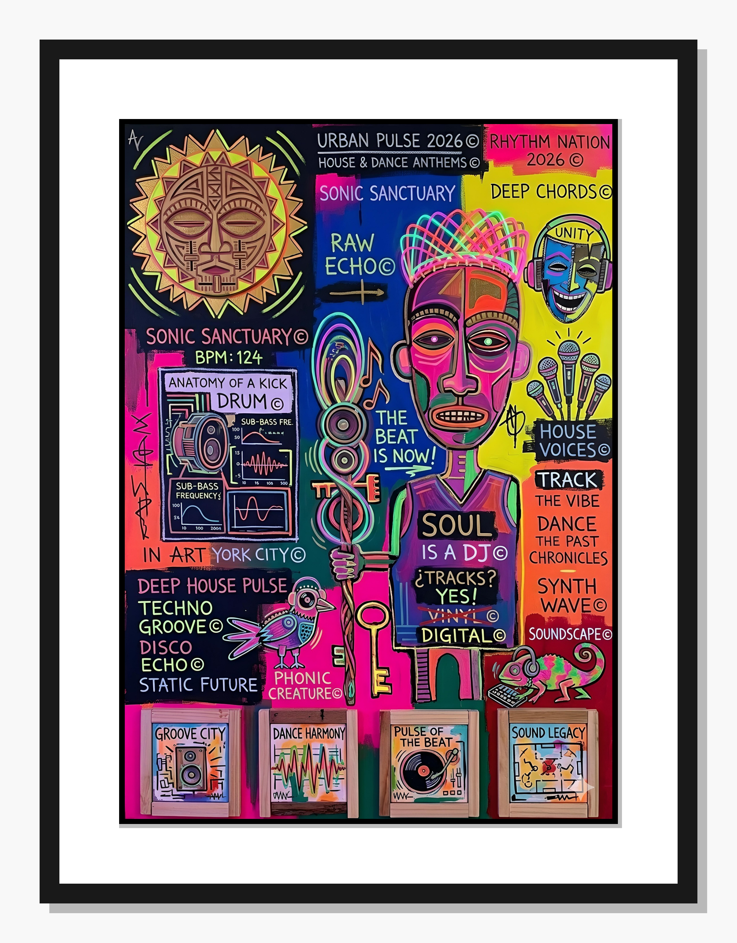 pink Abstract wall art: Sonic Sanctuary