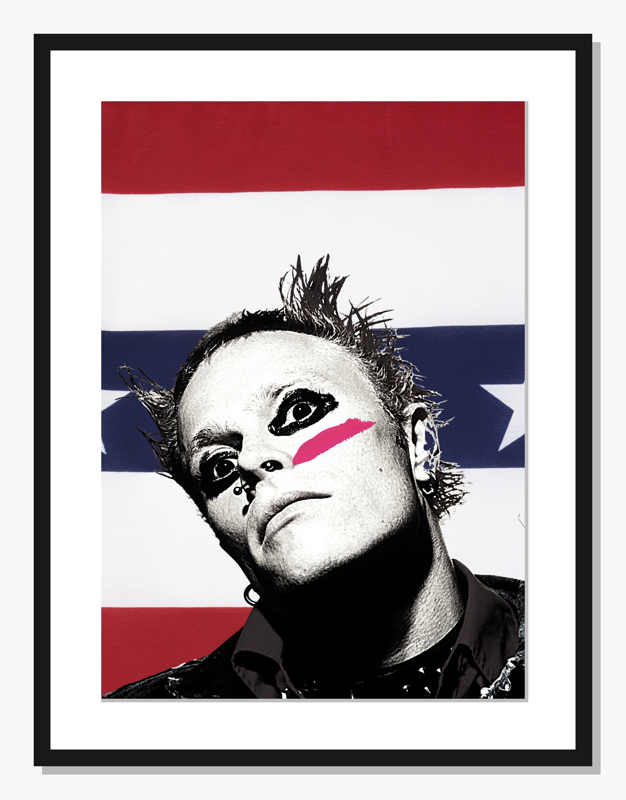 red Icon wall art: Stars, Stripes, and Spikes