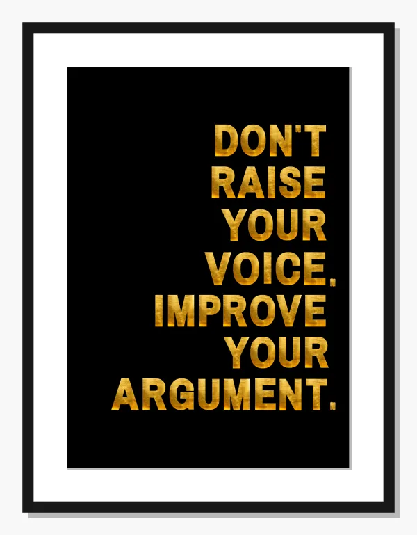 gold Typography wall art: Golden Arguments