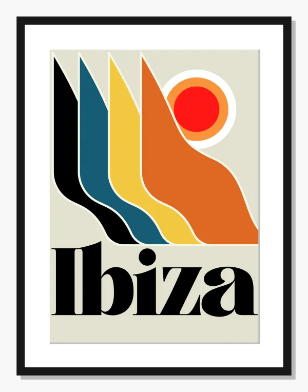 orange Retro wall art: Ibiza Groove