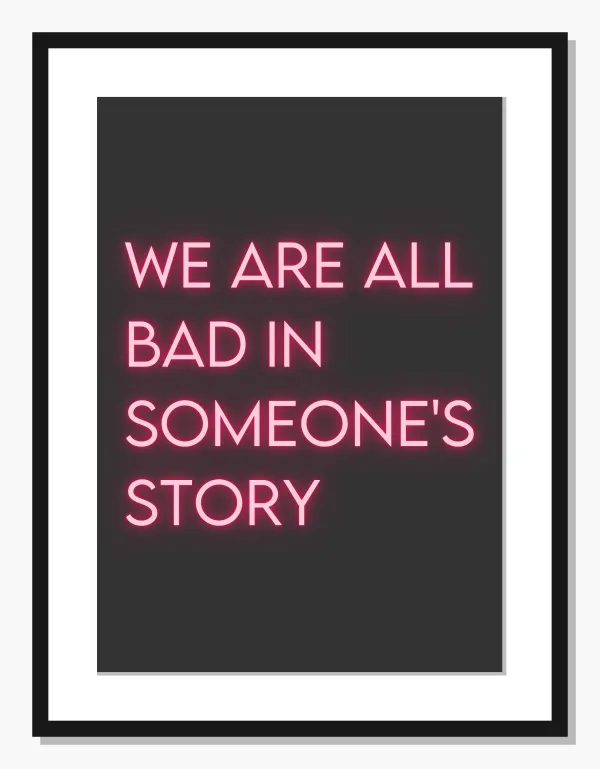 pink Typography wall art: Villainous Vibes