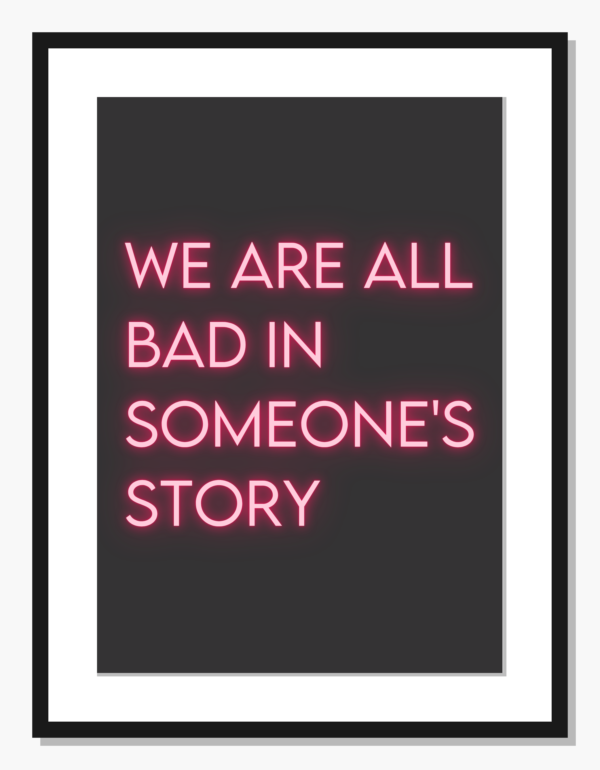 pink Typography wall art: Villainous Vibes